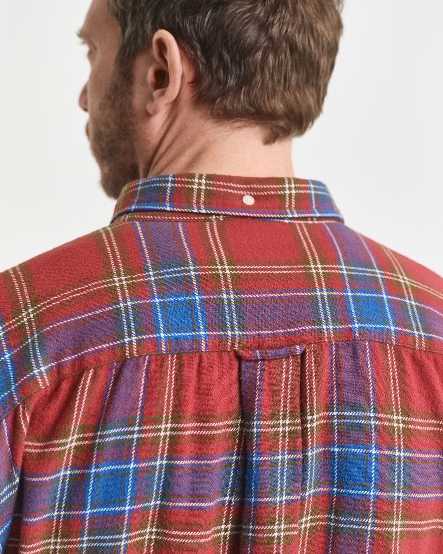 Chemise coupe décontractée en sergé à carreaux