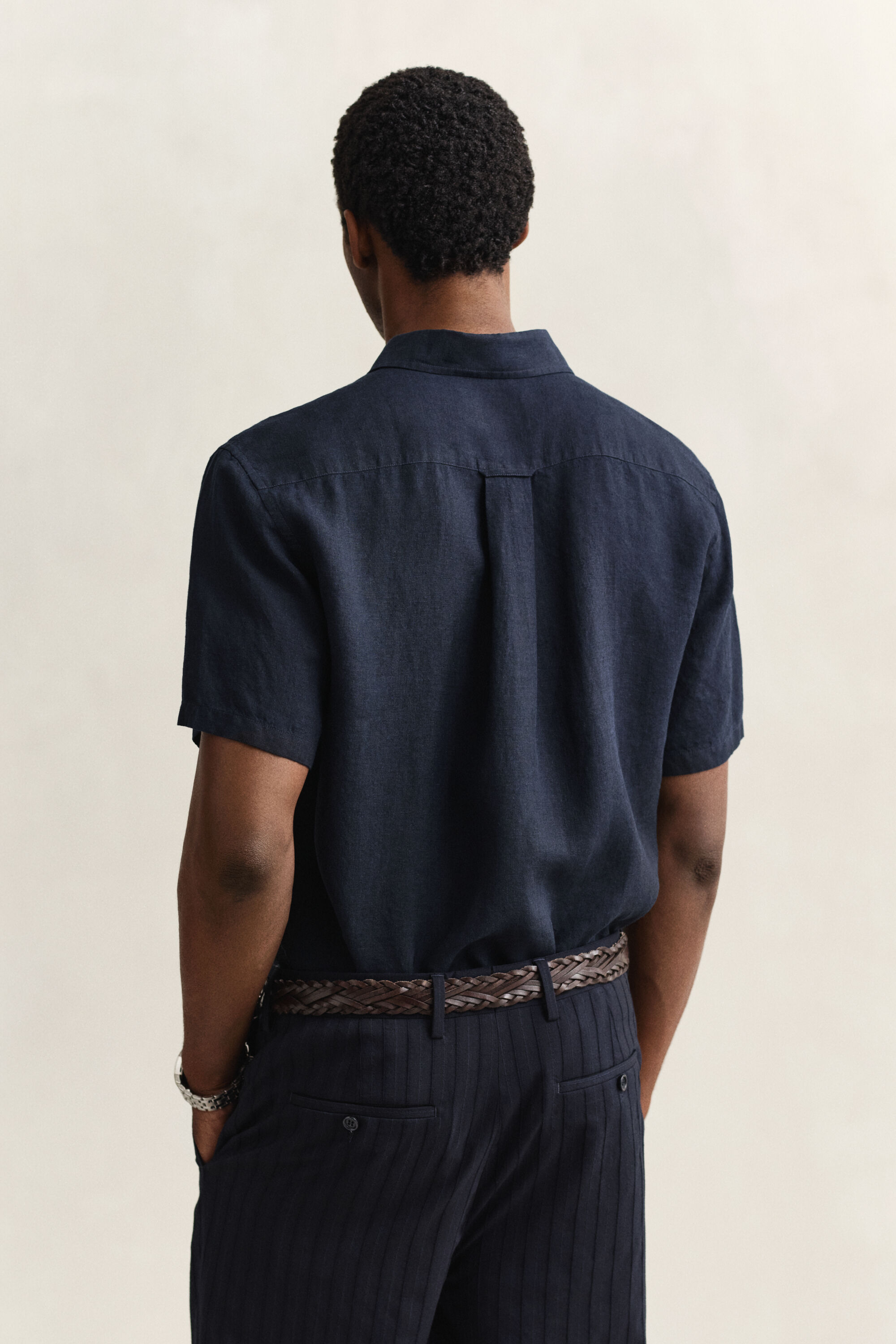 Chemise à manches courtes en lin