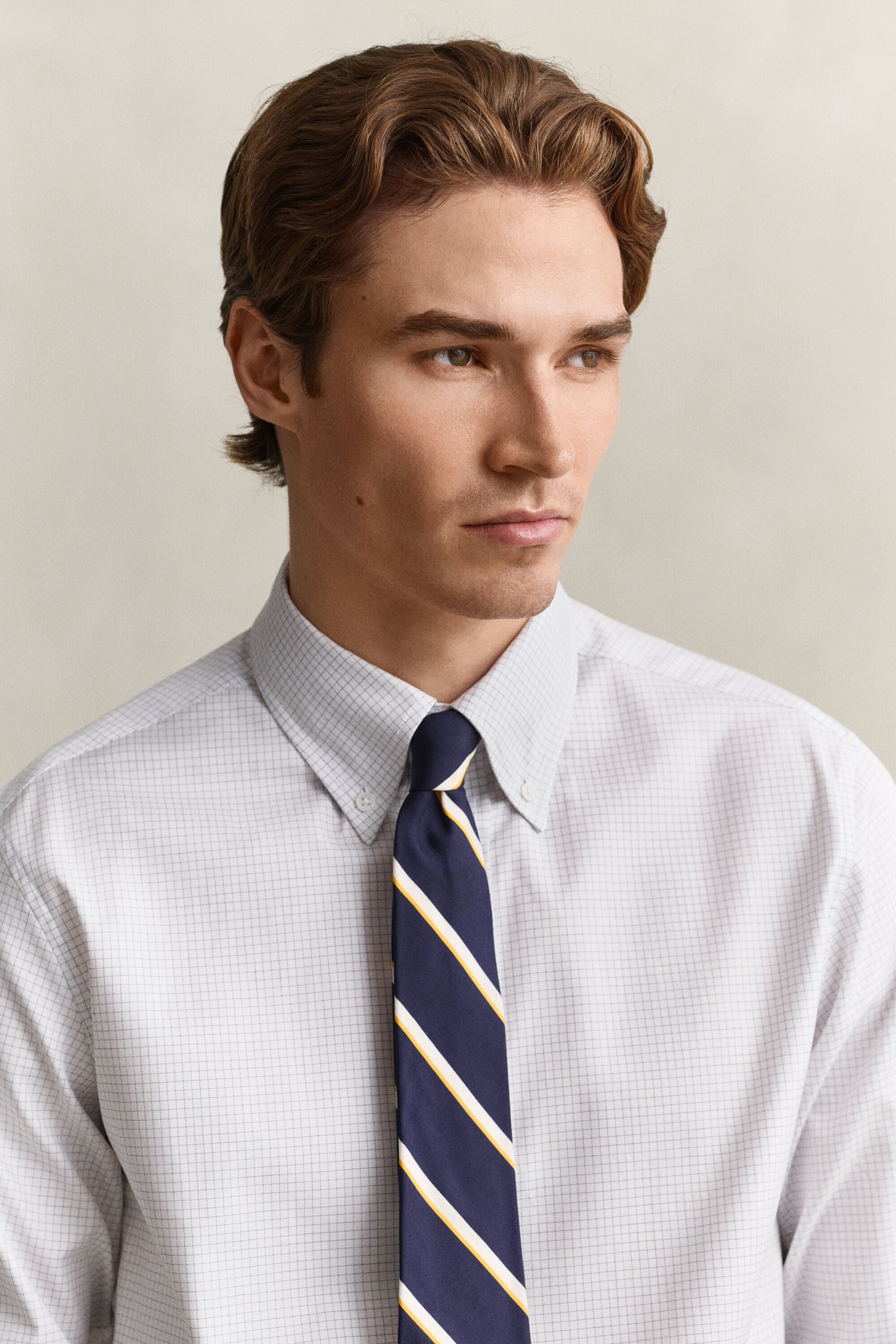 Chemise habillée en sergé à carreaux