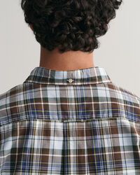 Chemise regular fit en popeline &agrave; carreaux moyens