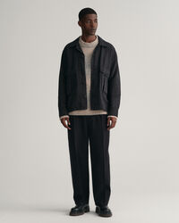 Pantalon chino en sergé plissé