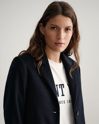 Manteau ajusté en laine mélangée