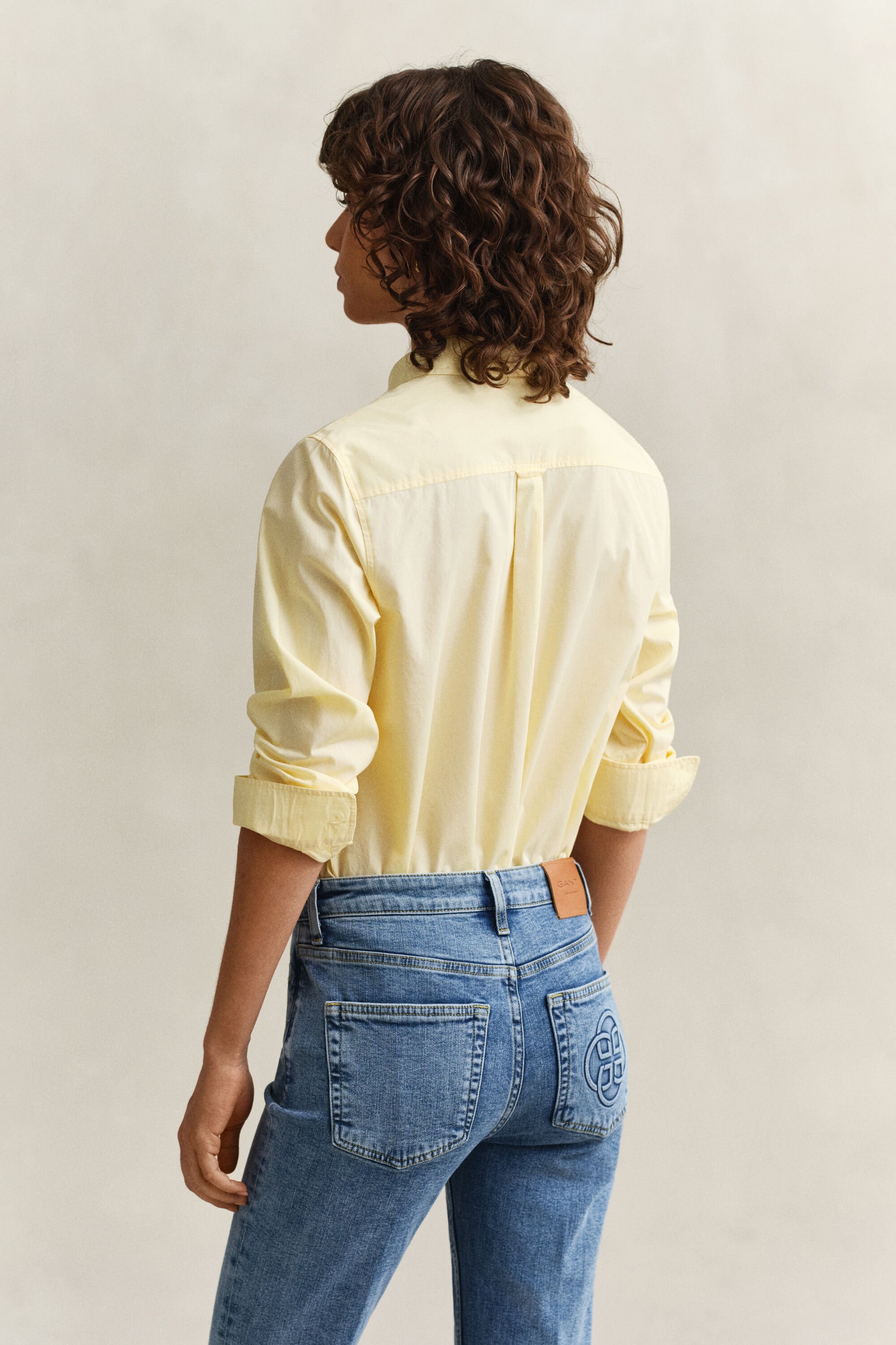 Chemise coupe regular en popeline classique