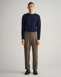 Pantalon de costume à carreaux en motif pied-de-poule