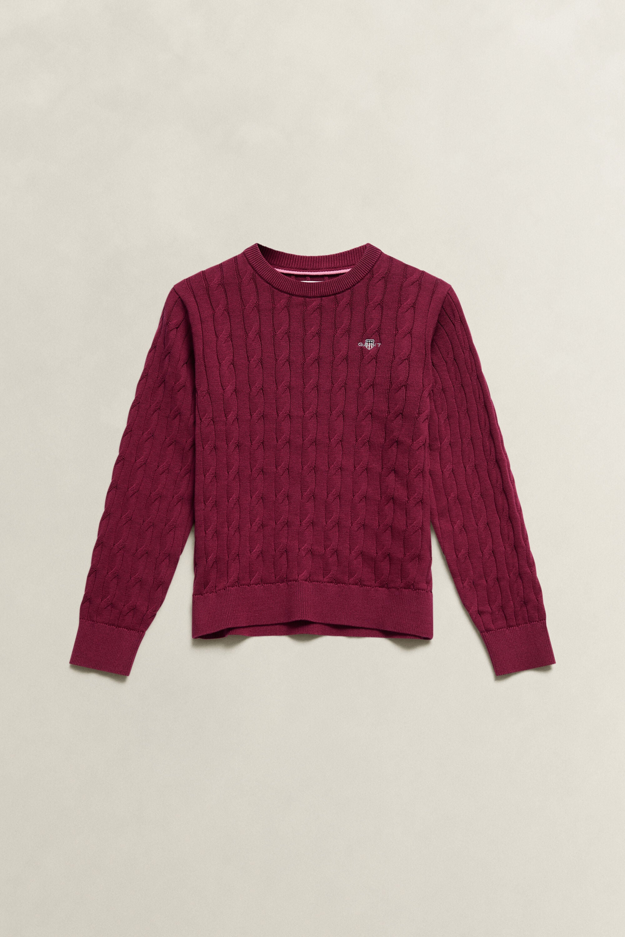 Pull en maille torsadée Shield Fille