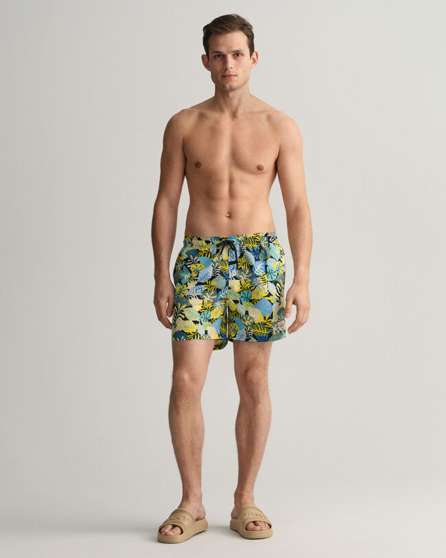 Short de bain classic fit &agrave; imprim&eacute; tropical