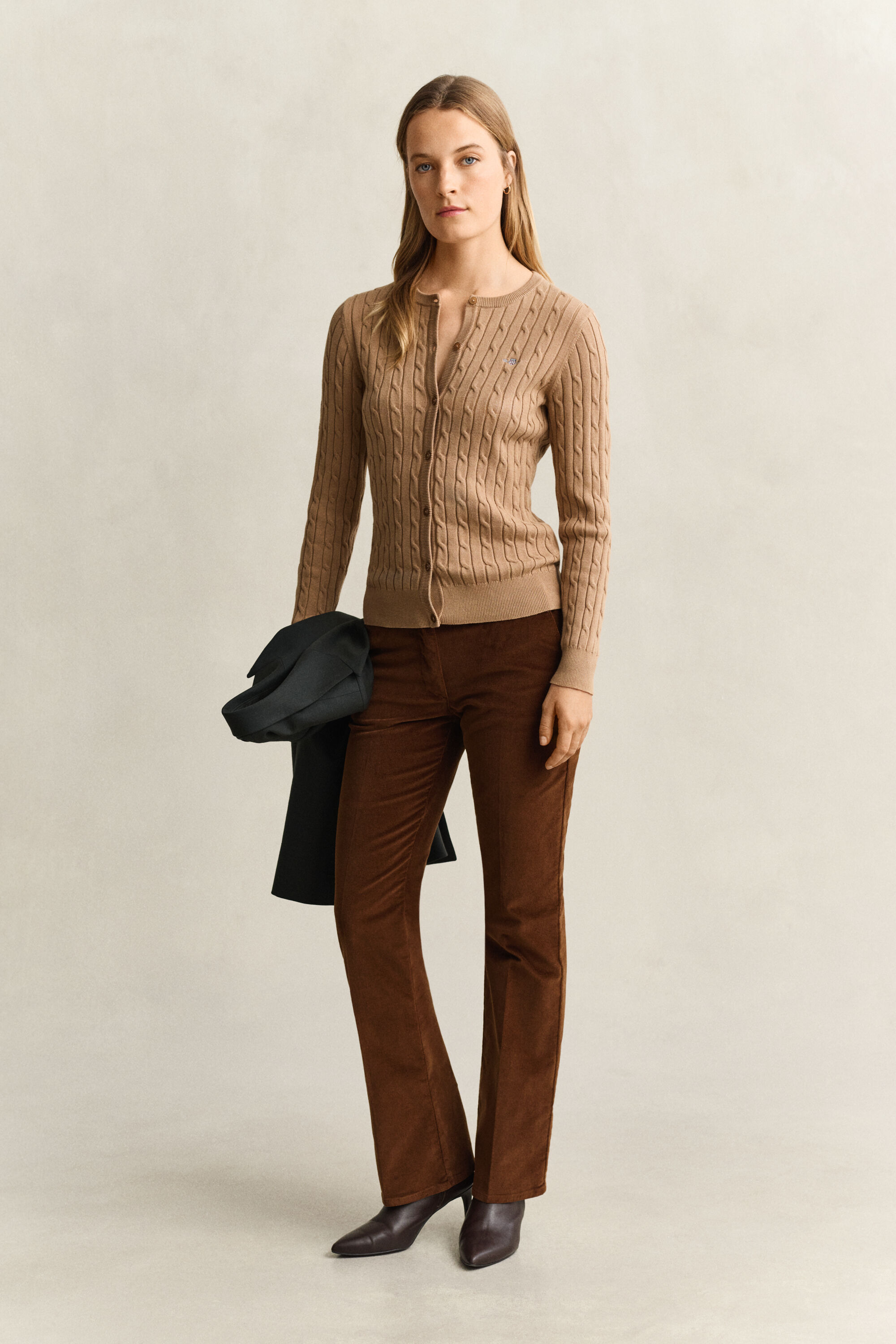 Cardigan en maille torsadée