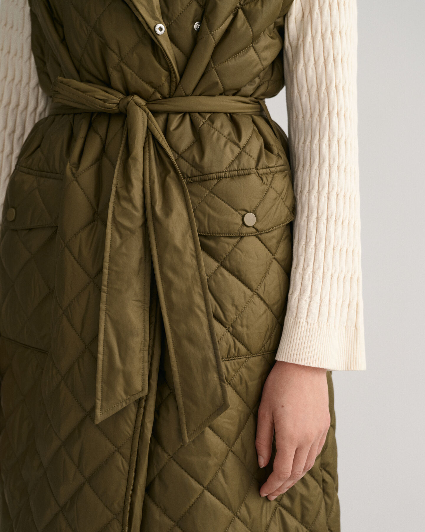 Doudoune sans manches longue matelassée