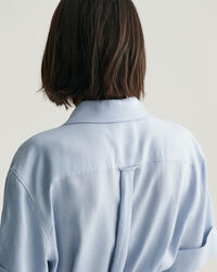 Robe-chemise &agrave; manches courtes avec poches