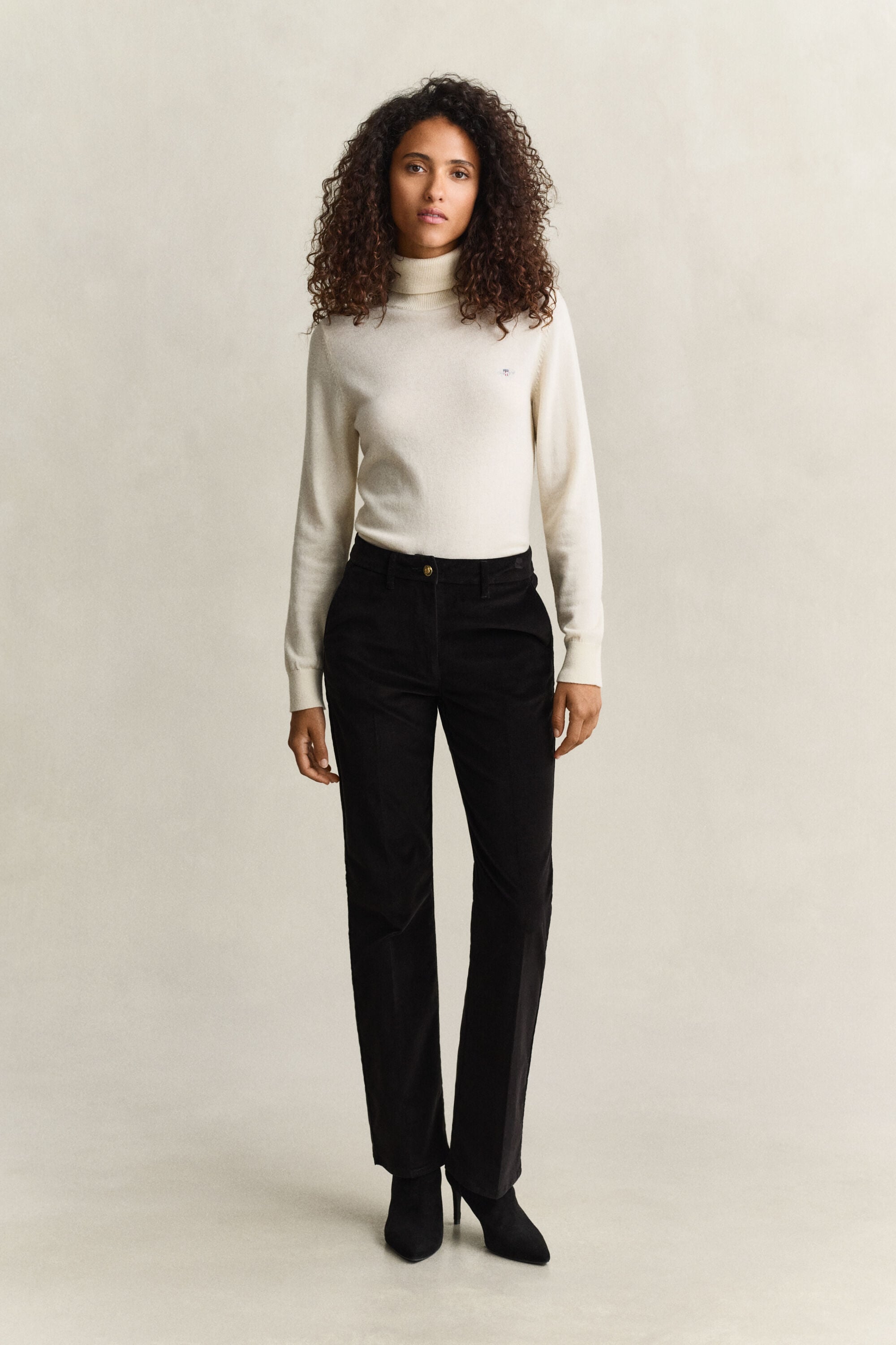 Pantalon évasé en velours