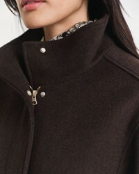 Veste courte zippée en laine