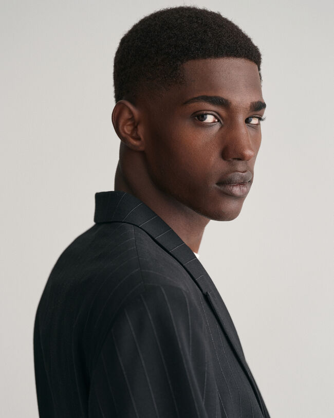 Veste blazer relaxed fit à rayures tennis