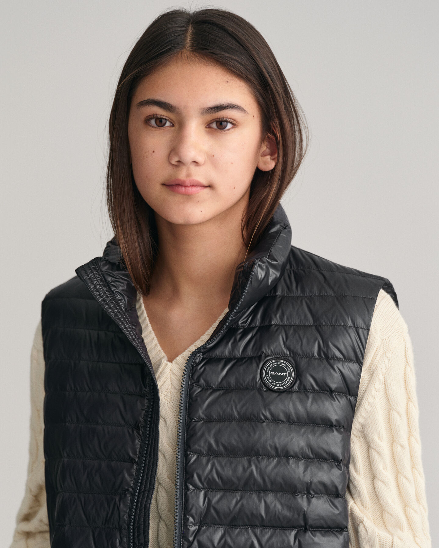 Doudoune sans manches l&eacute;g&egrave;re rembourr&eacute;e en duvet Shiny Teens