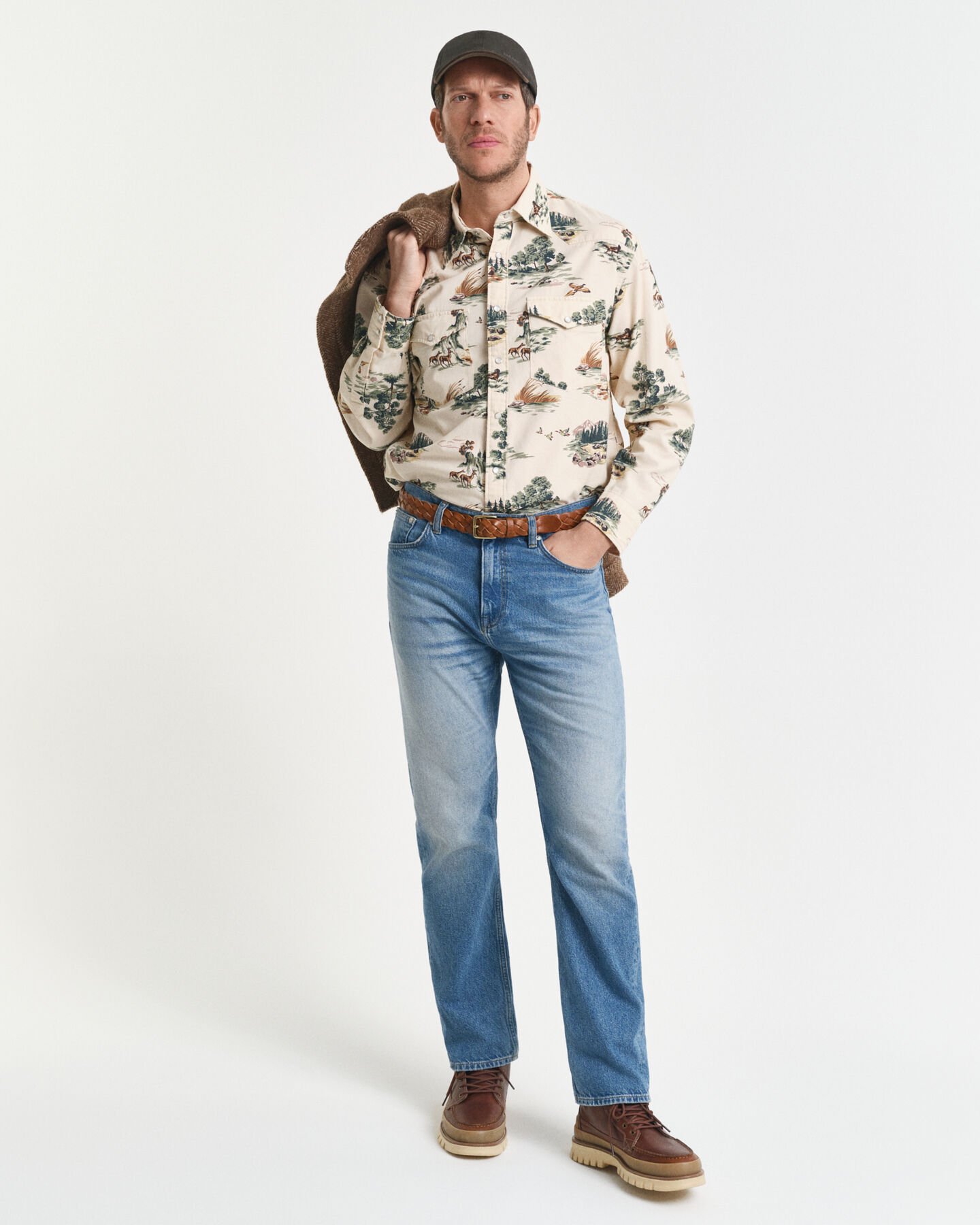 Chemise coupe décontractée à imprimé Rodeo