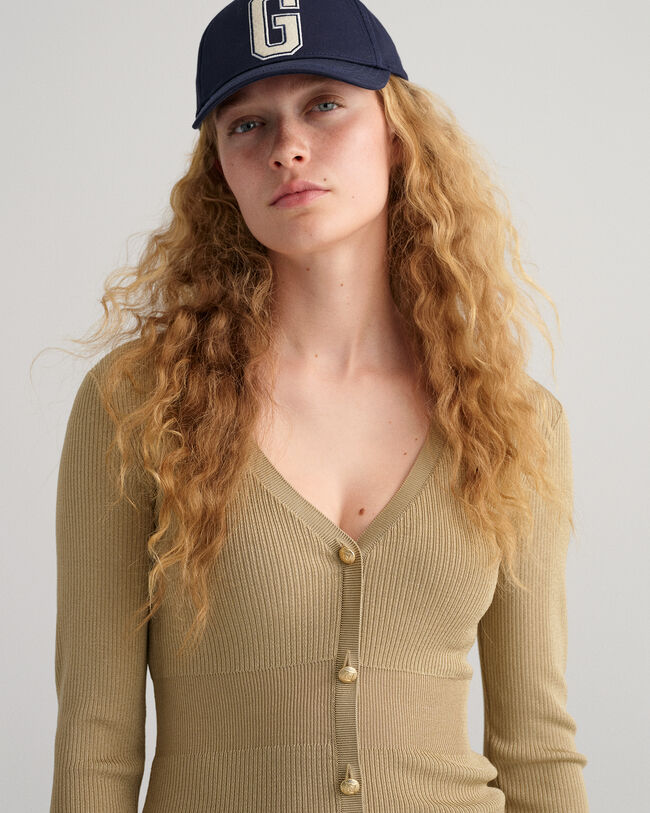 Haut côtelé style cardigan