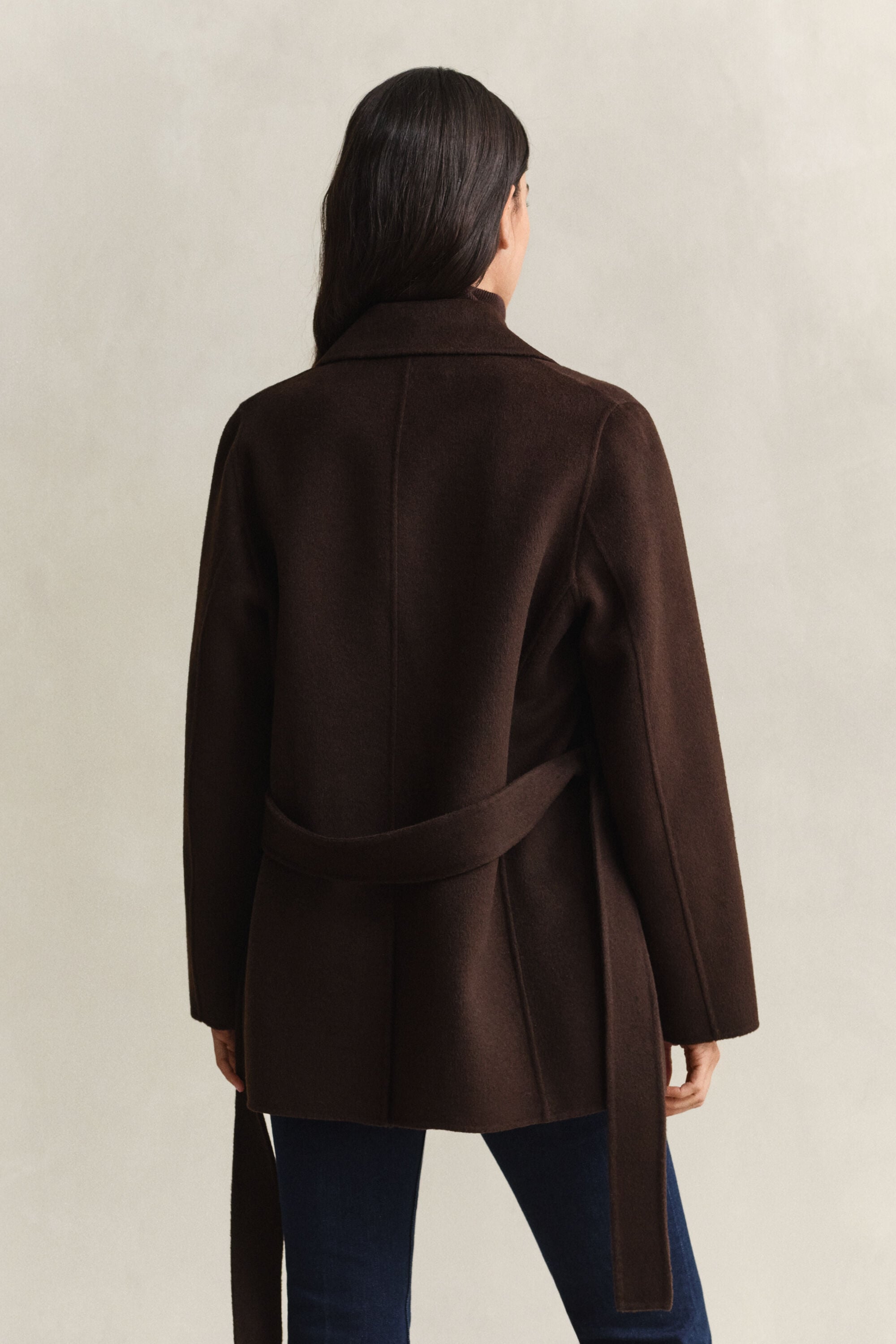 Veste cousue main avec ceinture