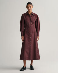 Robe-chemise &agrave; manches volumineuses