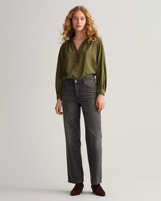 Chemisier &agrave; col droit