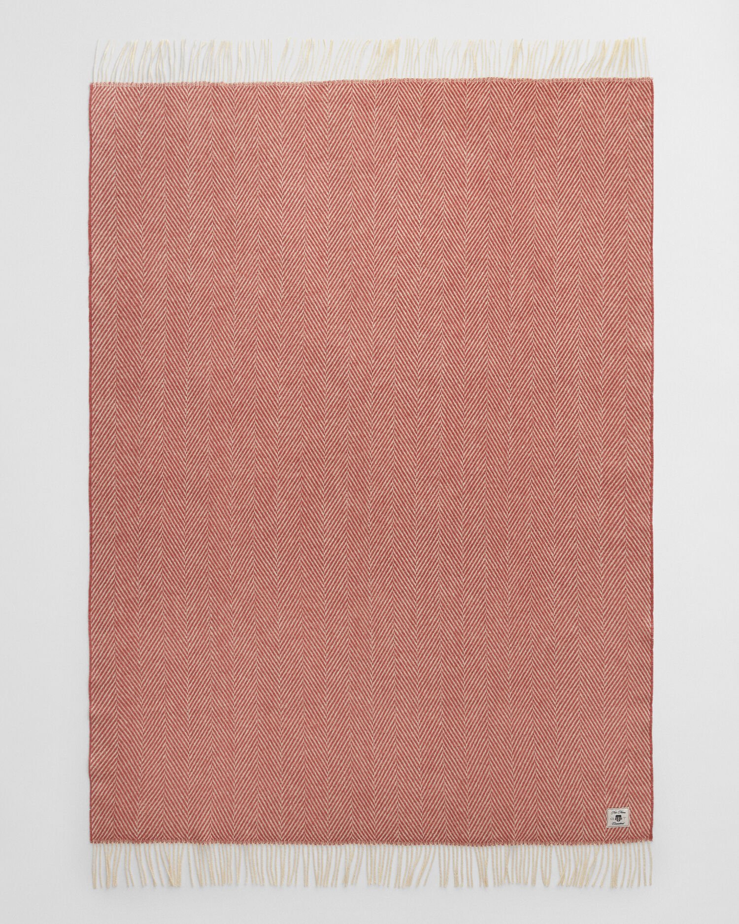 Jeté de lit en laine à chevrons