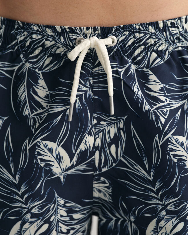 Short de bain classic fit &agrave; imprim&eacute; Tropical Leaves