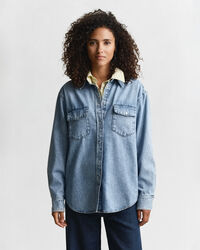 Chemise coupe décontractée en denim