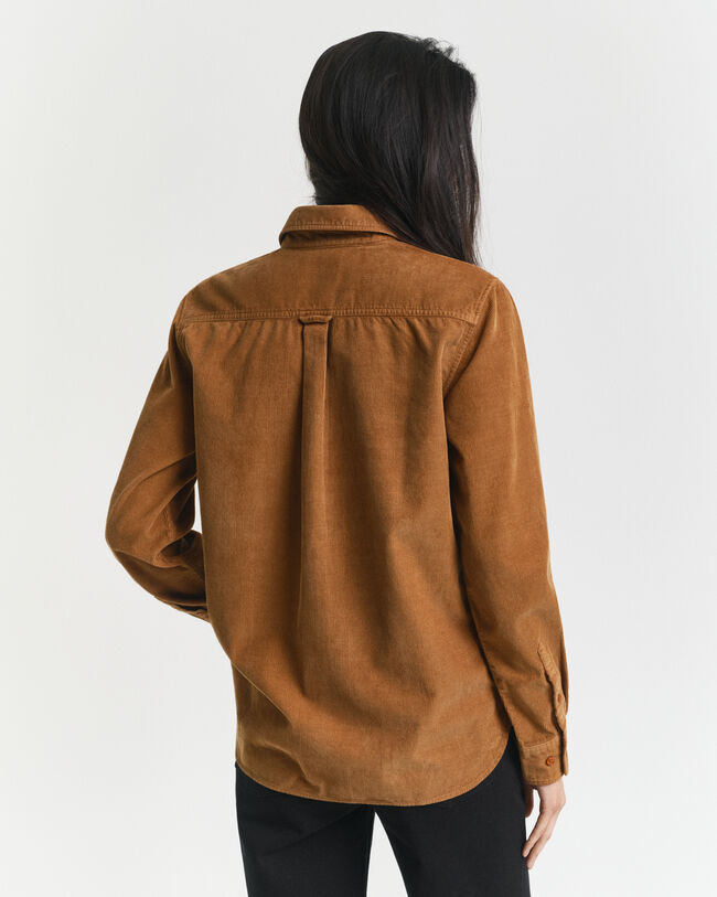 Chemise coupe regular en velours côtelé