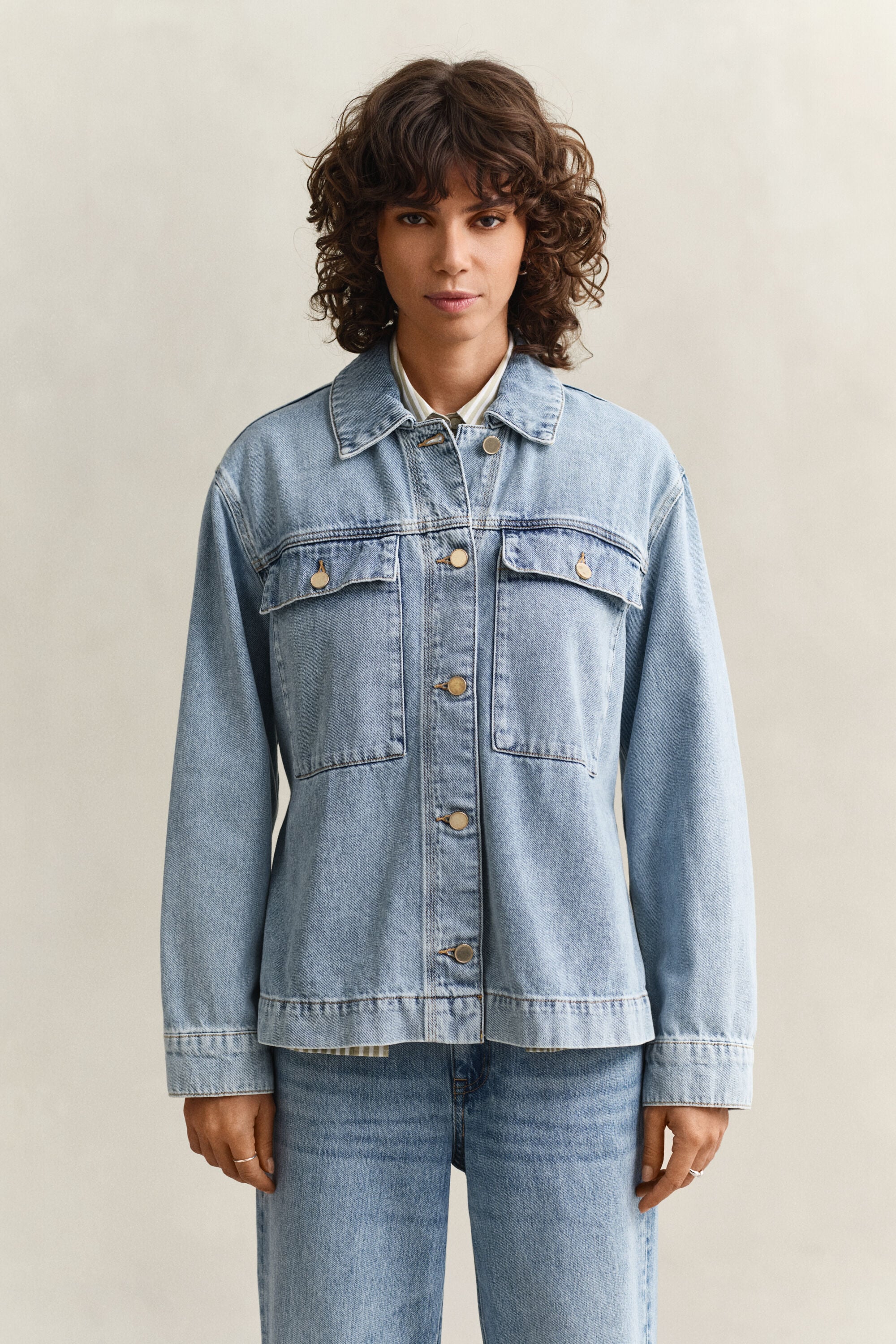 Veste en denim nouée
