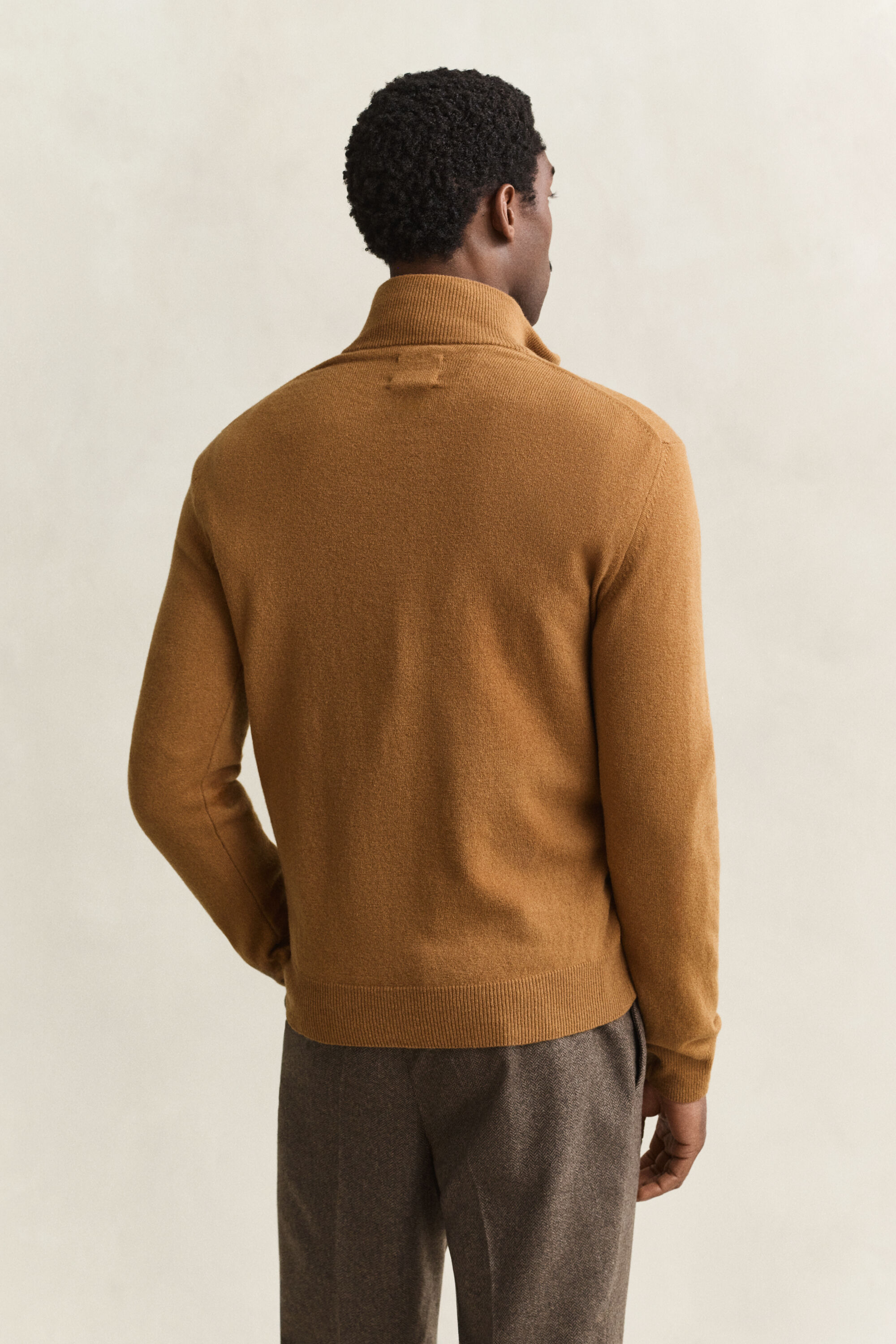 Pull à demi-zip en laine d’agneau