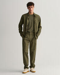 Chemise regular fit en lyocell teinte en pi&egrave;ce