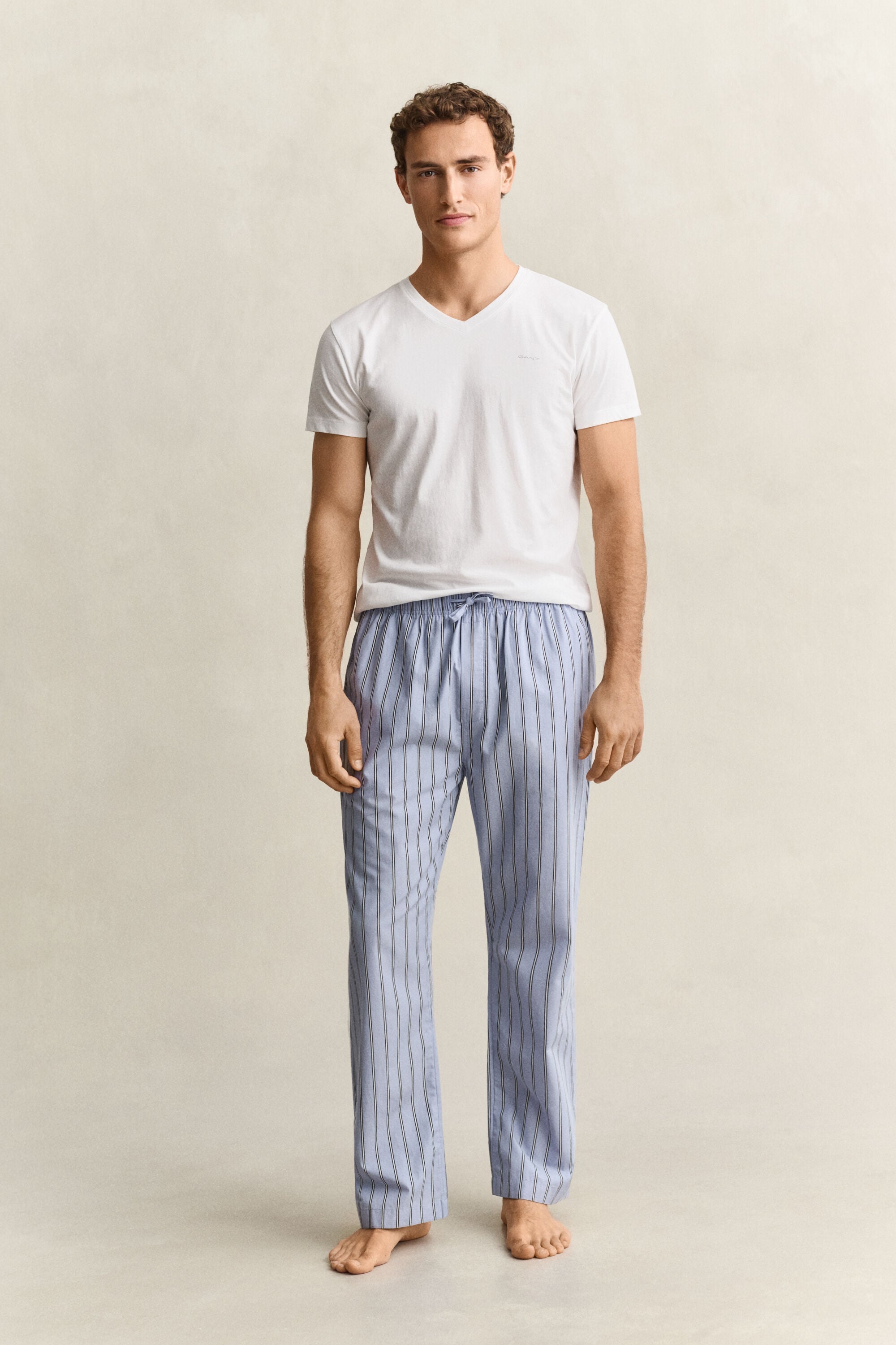 Pantalon de pyjama en popeline à rayures