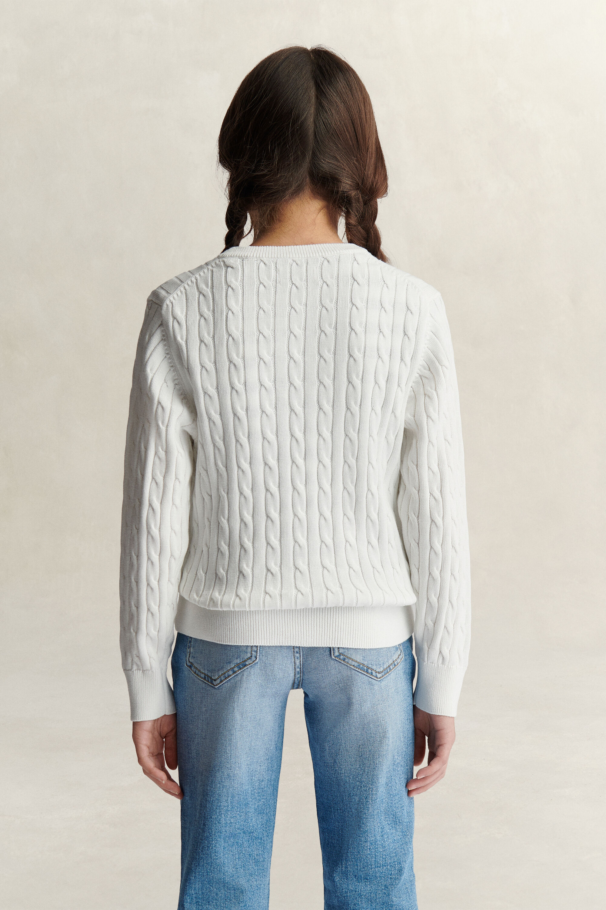 Pull en maille torsadée Ado Fille