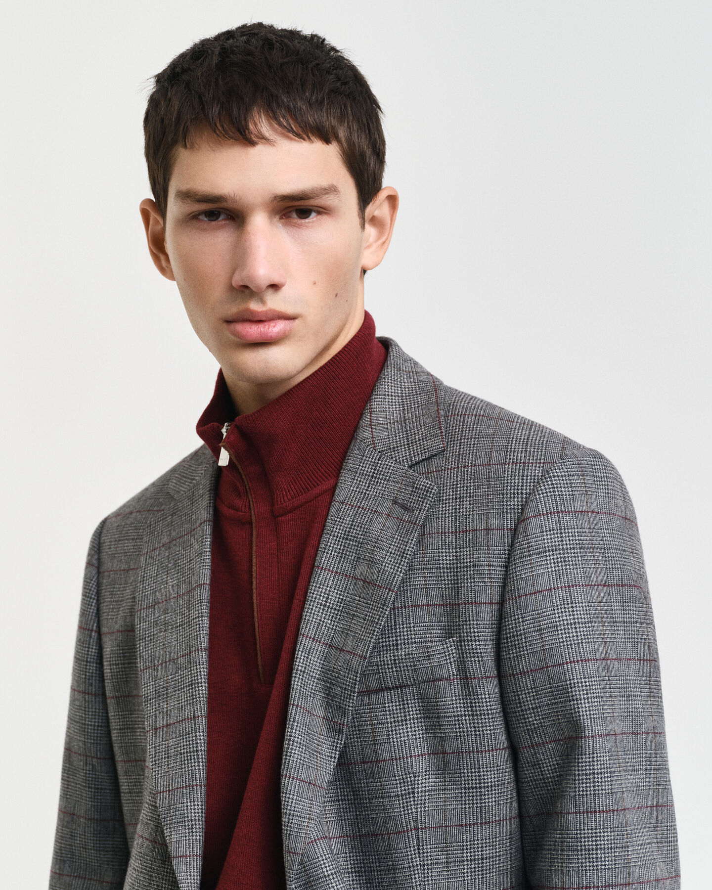 Veste blazer de costume à carreaux