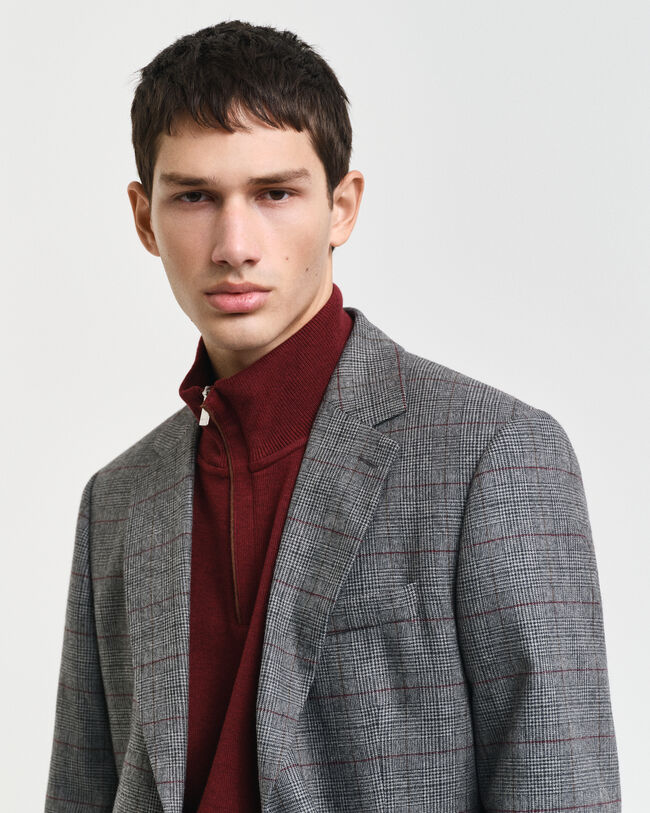 Veste blazer de costume à carreaux