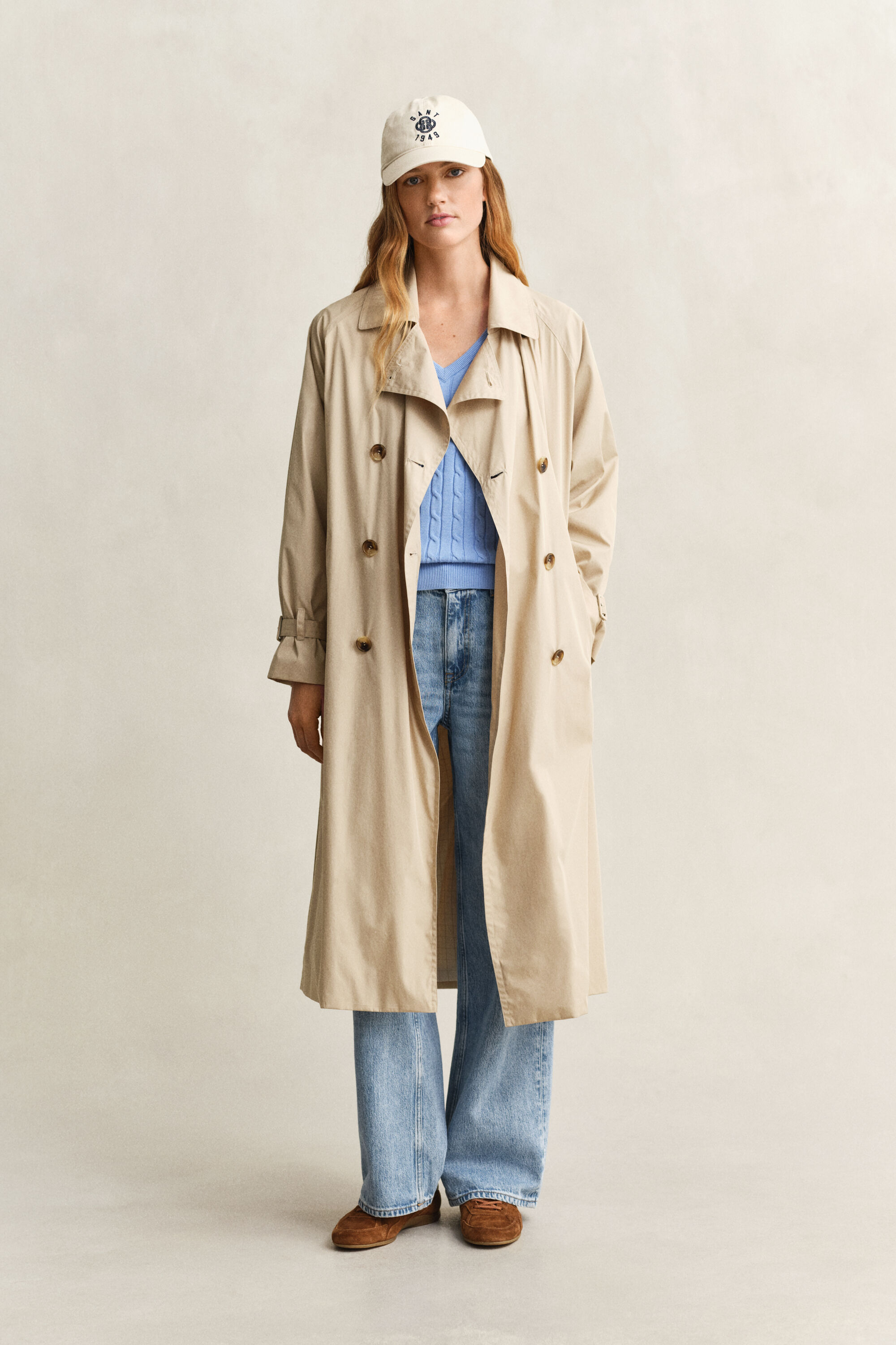 Pull col V en maille torsadée