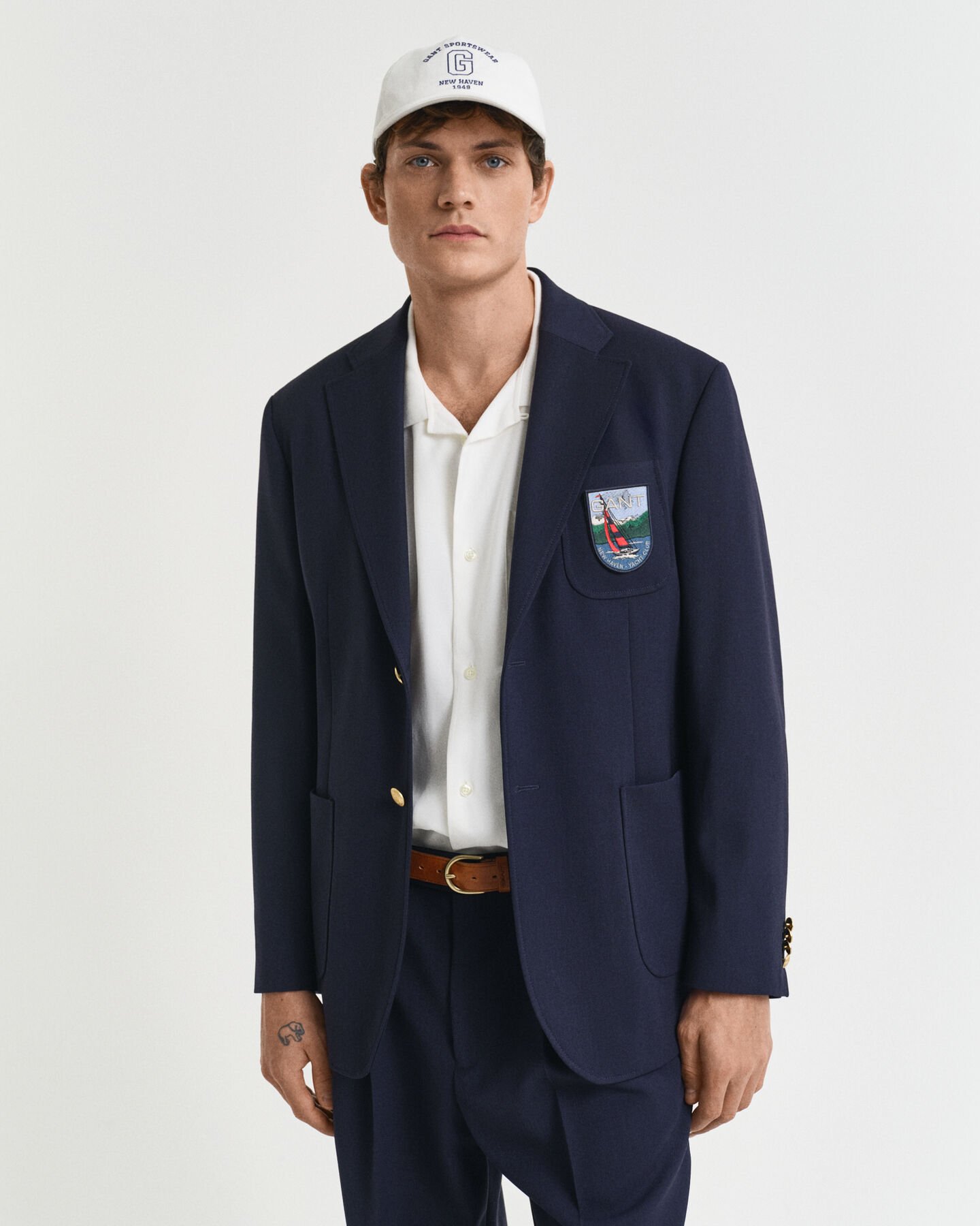 Veste coupe décontractée avec écusson Club Blazer