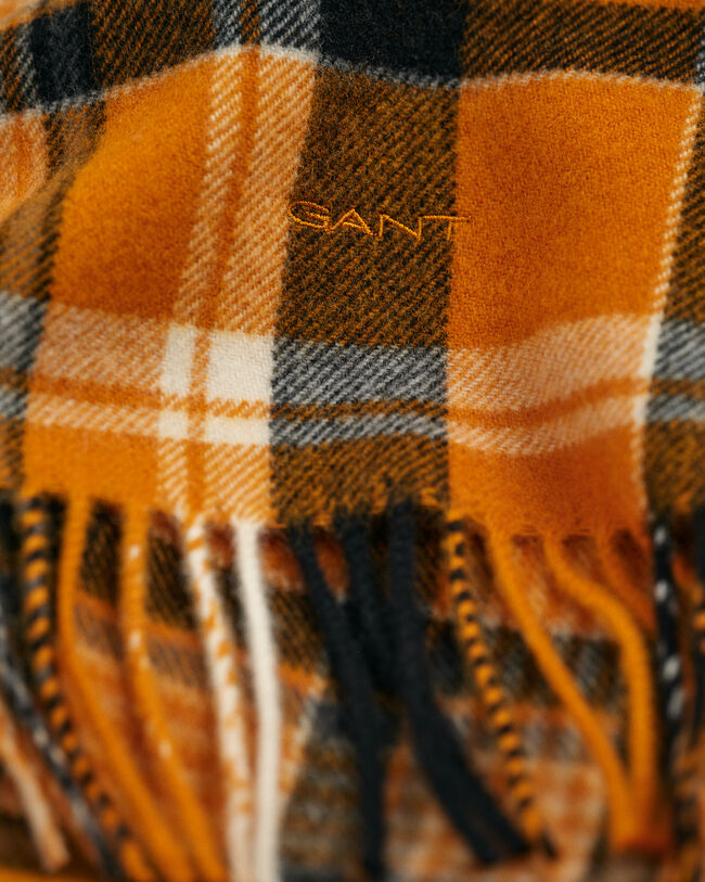 Écharpe tissée à carreaux