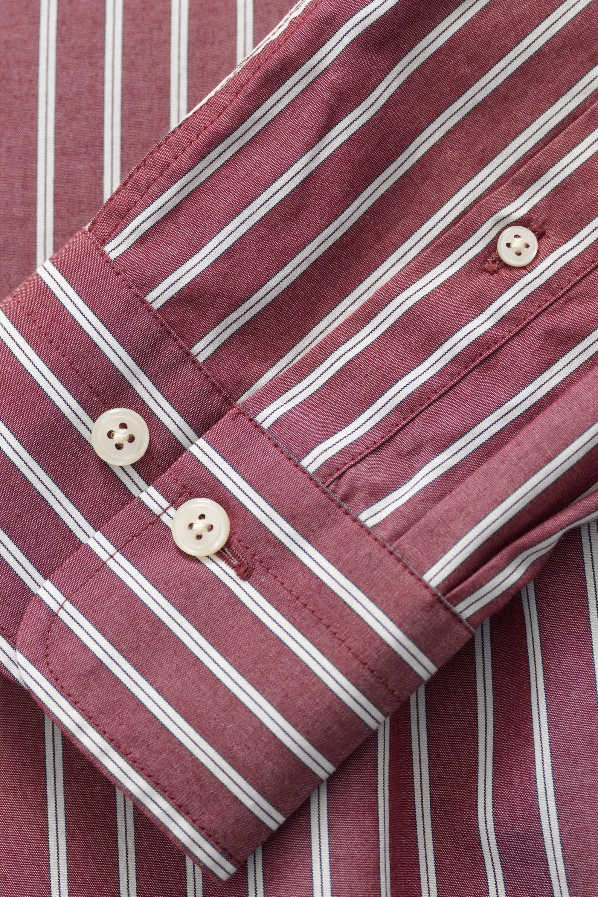 Chemise en popeline à rayures