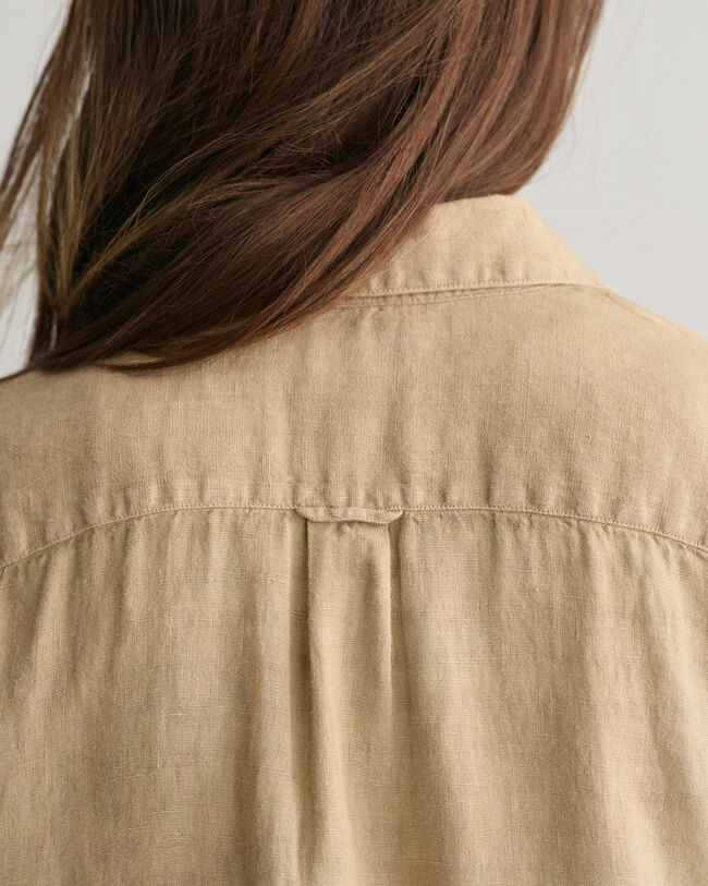 Chemise en lin &agrave; manches courtes Teens