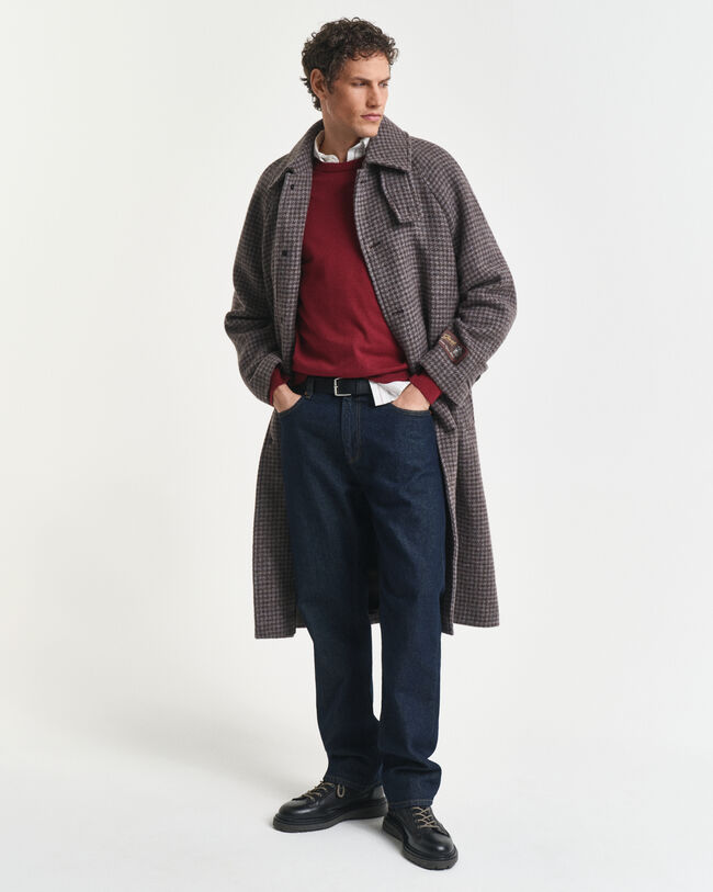 Pull col rond en coton classique