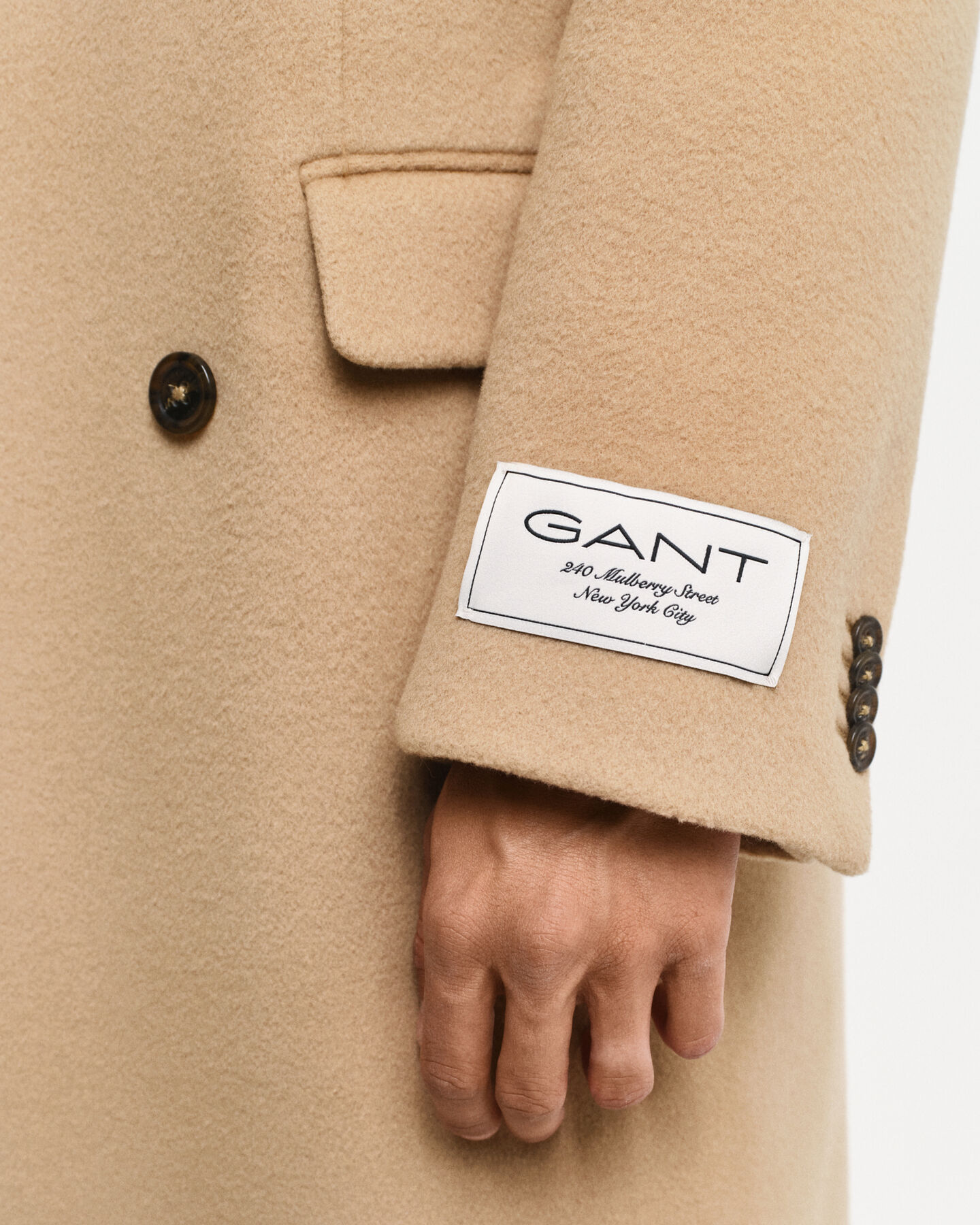 Manteau à boutonnage croisé en laine