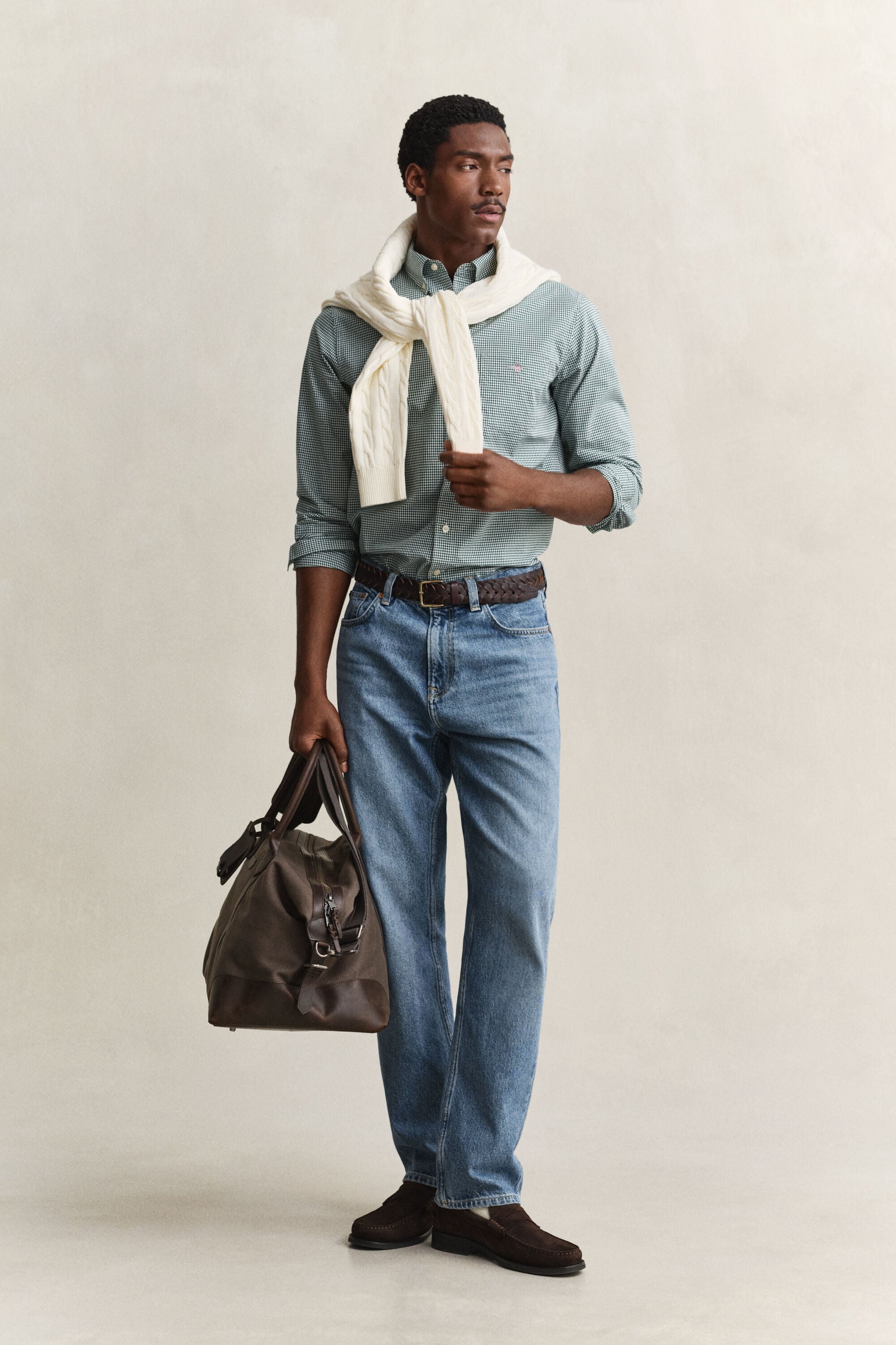 Chemise vichy en popeline classique