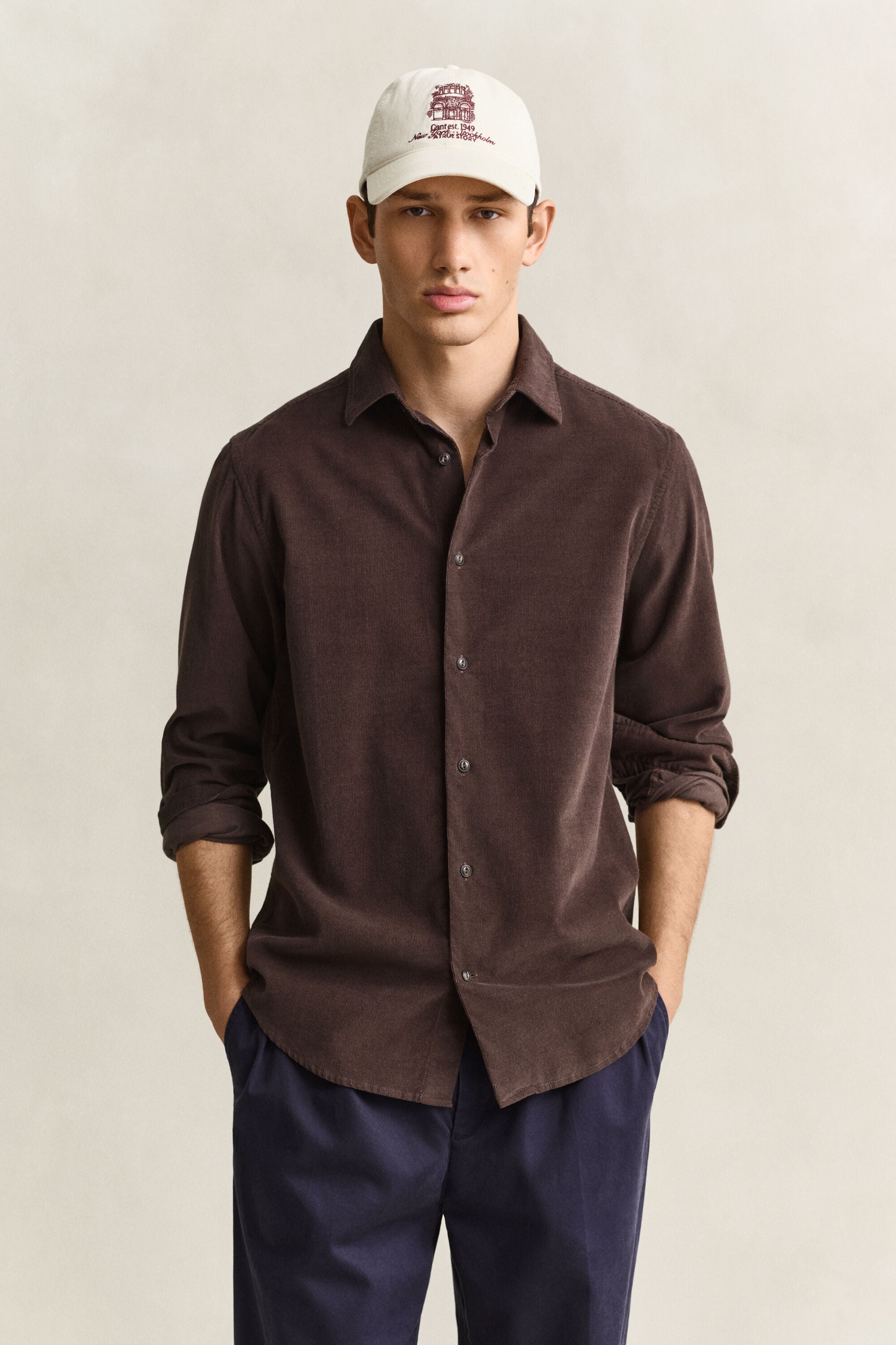 Chemise en velours côtelé