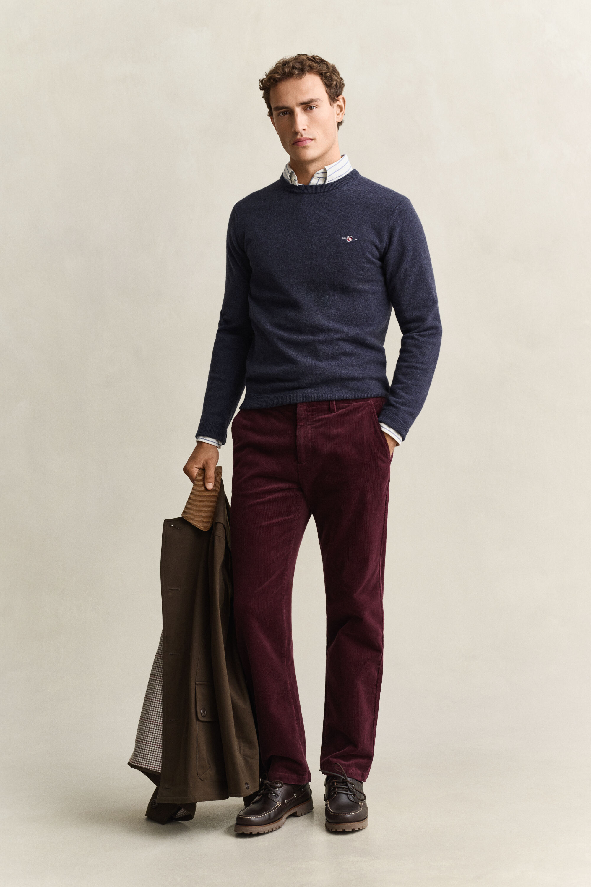 Pull col rond en laine d’agneau