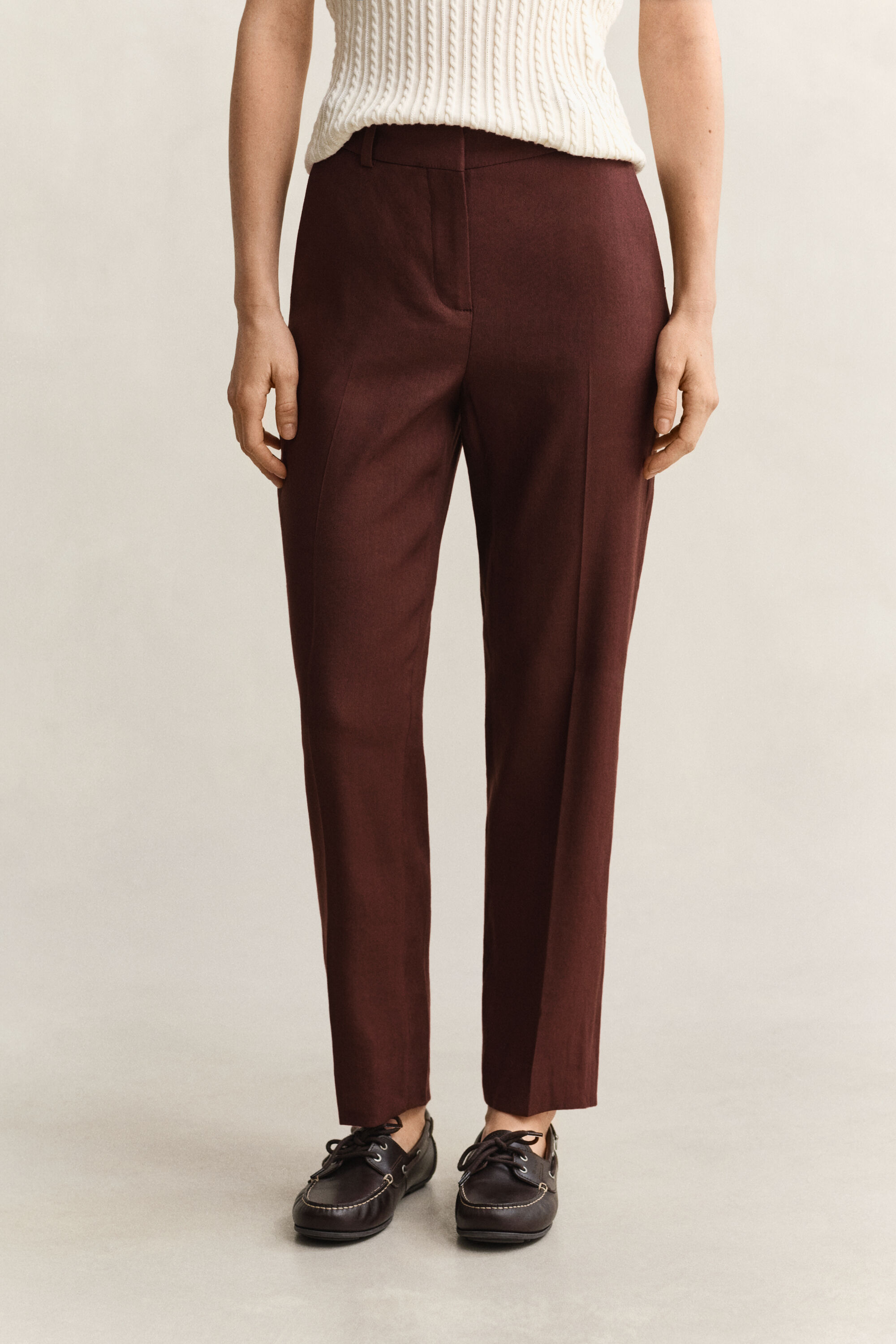 Pantalon habillé en lin stretch