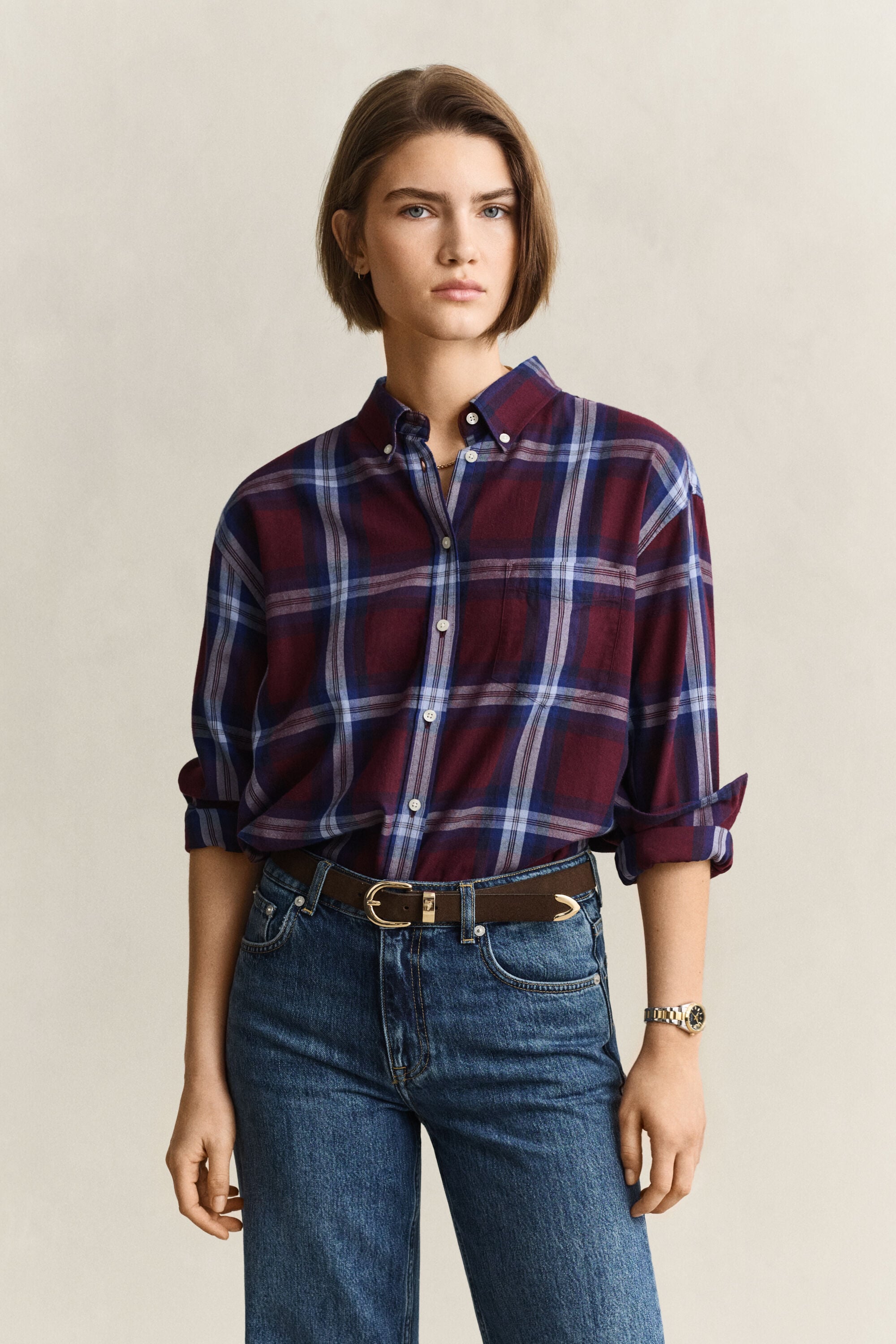 Chemise décontractée en flanelle