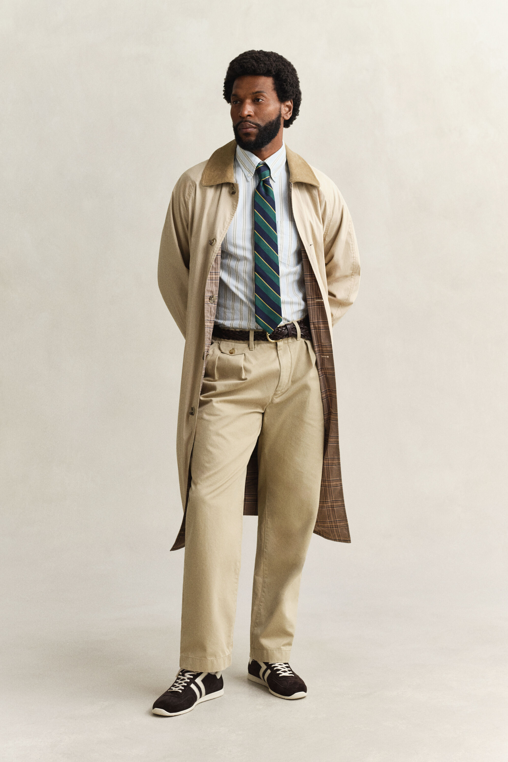 Chemise en coton Oxford à rayures Archive