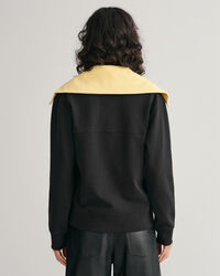 Sweat-shirt &agrave; demi-zip en colour-block