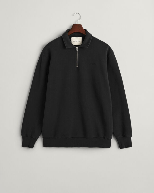 Sweat-shirt &agrave; demi-zip avec logo GANT