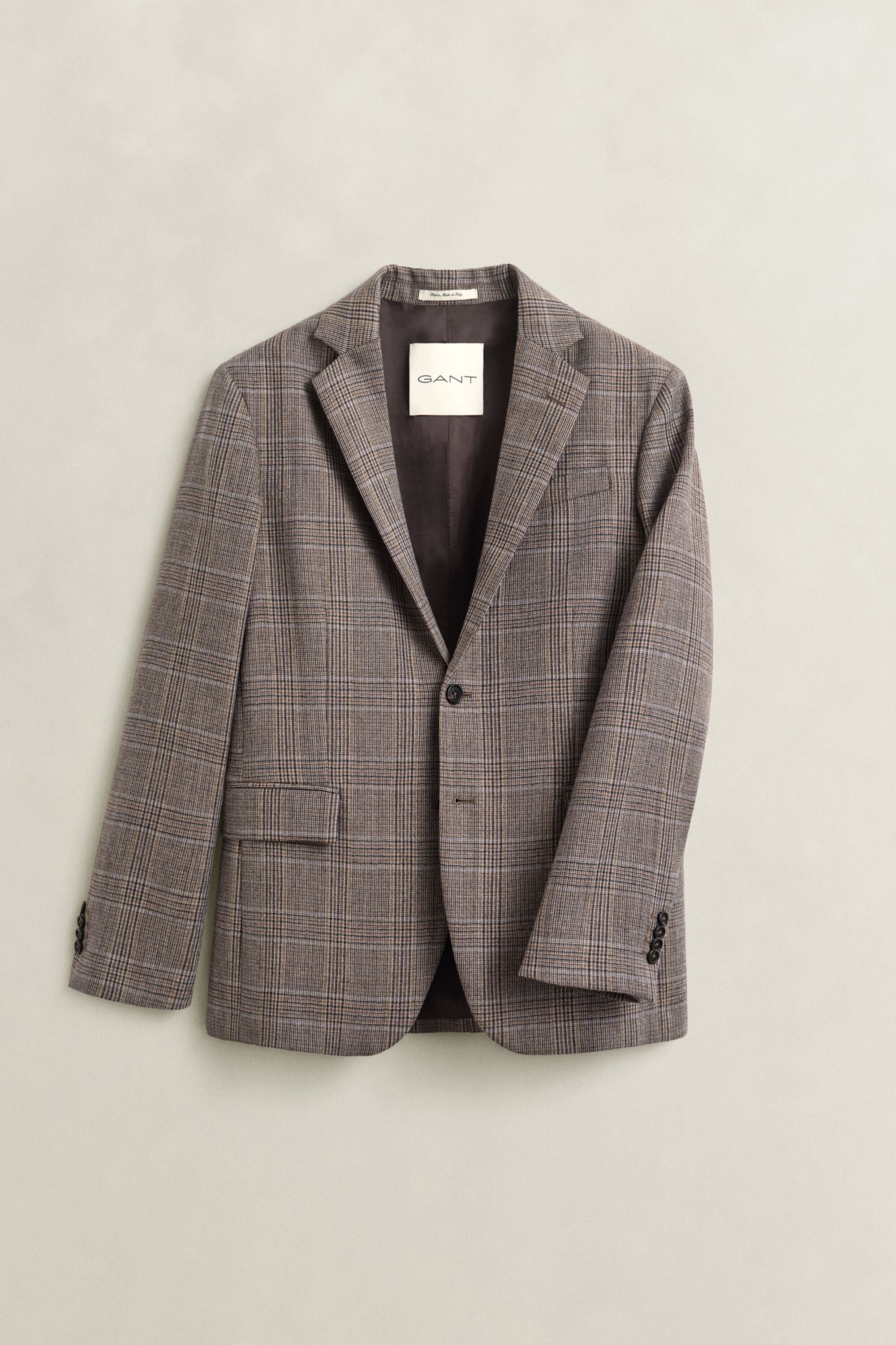 Veste de costume en laine à carreaux