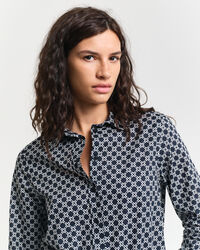 Chemise regular fit en voile de coton Geometric